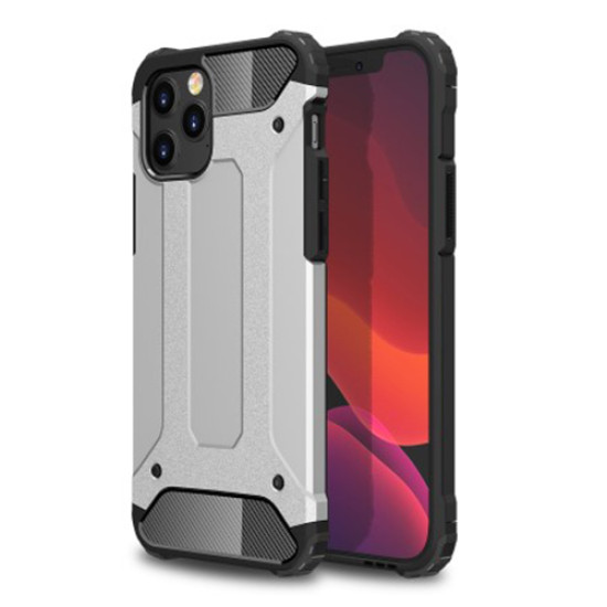 Armor Guard Plastic + TPU Hybrid Case for iPhone 12 Pro/12 Phone Shell - Silver Apple Cases Mobile