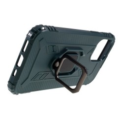 Θήκη Σιλικόνης TPU με Μεταλλικό Δαχτυλίδι Κρατήματος και Στήριξης για iPhone 12 mini - Πράσινο του Δάσους