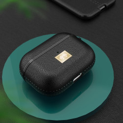 Litchi Texture Soft TPU Protective Cover Case for Apple AirPods Pro - Black Litchi Texture Soft TPU Protective Cover Case for Apple AirPods Pro - Black
