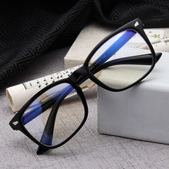 Retro Anti Blue Ray Computer Glasses Blue Light Coated Gaming Glasses - Matte Black Gadgets - Toys - Hobby