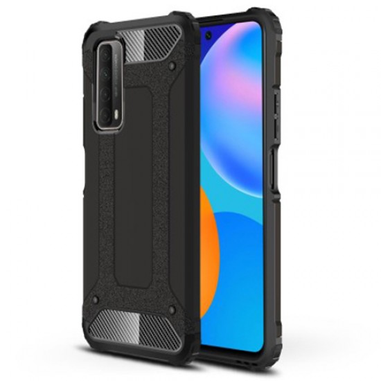 Tough Armor Υβριδική Θήκη Σιλικόνης TPU σε Συνδυαμό με Πλαστικό για Huawei P Smart 2021 / Y7a - Μαύρο Huawei Θήκες Κινητών