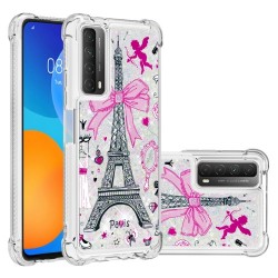 Θήκη Σιλικόνης TPU με Διπλή Πλάτη και Γκλίτερ για Huawei P Smart 2021 / Y7a - Πύργος του Άιφελ