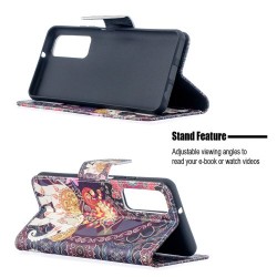 Pattern Printing Wallet Stand Flip Leather Phone Protective Shell for Huawei P smart 2021/Y7a - Elephant and Flower Pattern Printing Wallet Stand Flip Leather Phone Protective Shell for Huawei P smart 2021/Y7a - Elephant and Flower
