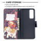 Pattern Printing Wallet Stand Flip Leather Phone Protective Shell for Huawei P smart 2021/Y7a - Elephant and Flower Huawei Cases Mobile