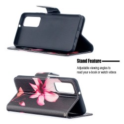 Pattern Printing Wallet Stand Flip Leather Phone Protective Shell for Huawei P smart 2021/Y7a - Pink Flower Pattern Printing Wallet Stand Flip Leather Phone Protective Shell for Huawei P smart 2021/Y7a - Pink Flower