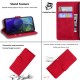 Leather Wallet Stand Phone Case for Huawei P Smart 2021 / Huawei Y7a - Red Huawei Cases Mobile