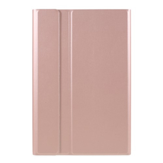 Δερμάτινη Θήκη Βιβλίο με Ασύρματο Πληκτρολόγιο για Lenovo Tab M10 Plus TB-X606F- Ροζέ Χρυσαφί Lenovo Θήκες Tablet