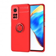 Metal Ring TPU Kickstand Cover for Xiaomi Mi 10T Pro 5G/Redmi K30S/10T 5G [Built-in Magnetic Sheet] - Red