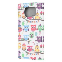 Δερμάτινη Θήκη Πορτοφόλι με Βάση Στήριξης για Xiaomi Poco X3 NFC / Poco X3 - Πολύχρωμες Κουκουβάγιες