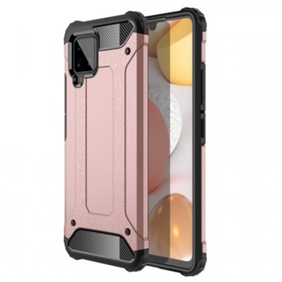 Armor Guard Plastic + TPU Hybrid Shell Case for Samsung Galaxy A42 5G - Rose Gold Samsung Cases Mobile