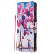 Pattern Printing Leather Cover Case for Samsung Galaxy A42 5G - Balloon