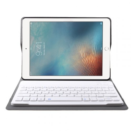 Δερμάτινη Θήκη Βιβλίο με Ασύρματο Πληκτρολόγιο για iPad 9.7 (2017)/Pro 9.7/iPad Air 2/Air - Ροζέ Χρυσαφί Apple Θήκες Tablet