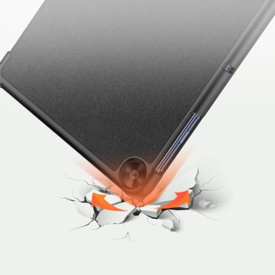 DUX DUCIS Tri-fold Stand PU Leather Tablet Case for Huawei MatePad T10/T10s - Black Huawei Tablets Case
