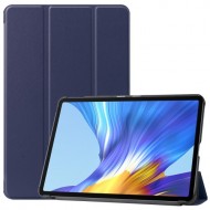 Tri-fold Leather with Stand Stylish Case for Huawei MatePad 10.4 (2020)/Honor V6 - Dark Blue