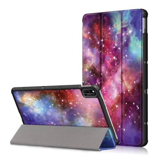 Θήκη Βιβλίο Tri-Fold με Βάση Στήριξης για Huawei MatePad 10.4 (2020) / Honor V6 - Γαλαξίες Huawei Θήκες Tablet