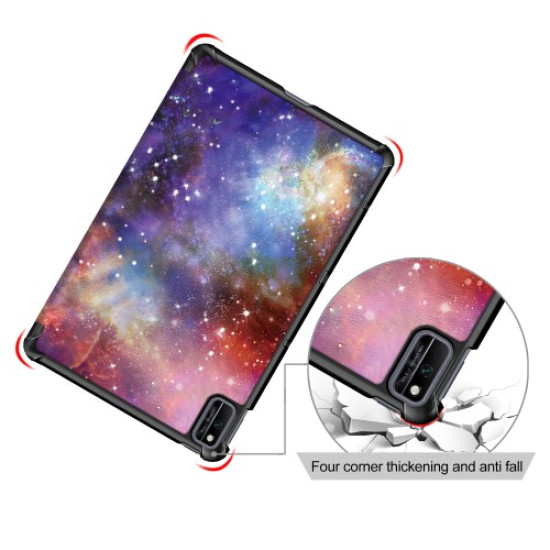 Θήκη Βιβλίο Tri-Fold με Βάση Στήριξης για Huawei MatePad 10.4 (2020) / Honor V6 - Γαλαξίες Huawei Θήκες Tablet