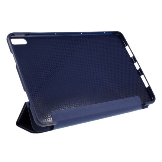 Tri-fold PU Leather + TPU Tablet Case Cover for Huawei MatePad Pro 10.8 inch - Blue Huawei Tablets Case