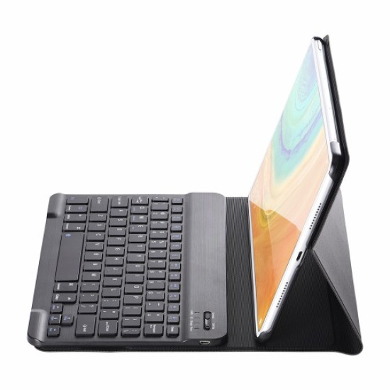 Δερμάτινη Θήκη Βιβλίο με Ασύρματο Πληκτρολόγιο για Huawei MatePad Pro 10.8 inch - Ροζέ Χρυσαφί Huawei Θήκες Tablet