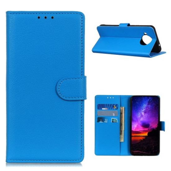 For Xiaomi Mi 10T Lite 5G Classic Litchi Texture Wallet Stand Leather Case - Blue XIAOMI Cases Mobile