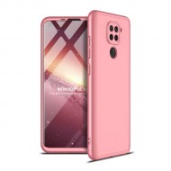 GKK Detachable 3-Piece Matte Hard PC Shell for Xiaomi Redmi Note 9 - Rose Gold