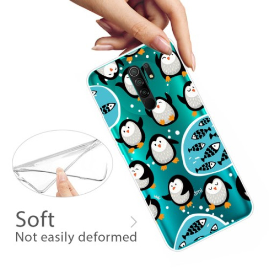 Pattern Printing TPU Protective Cover for Xiaomi Redmi 9 - Little Penguin XIAOMI Cases Mobile