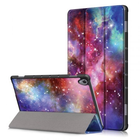 Pattern Printing PU Leather Tri-fold Stand Tablet Case for Huawei MediaPad M6 10,8-inch - Galaxy Huawei Tablets Case