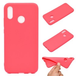 For Huawei P20 Lite/Nova 3e (China) Solid Color Frosted Flexible TPU Phone Cover - Red For Huawei P20 Lite/Nova 3e (China) Solid Color Frosted Flexible TPU Phone Cover - Red