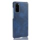 Litchi Skin Leather Coated Hard PC Case for Samsung Galaxy S20 Lite/S20 Fan Edition - Blue Samsung Cases Mobile