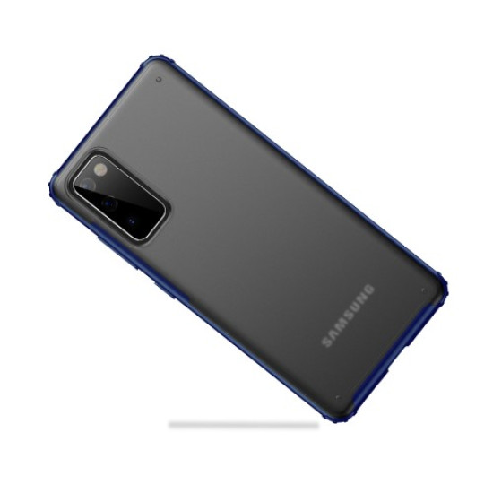 Armor Series Anti-fingerprint Matte Surface TPU + PC Hybrid Shell for Galaxy S20 FE/Fan Edition/S20 FE 5G/Fan Edition 5G -Blue Samsung Cases Mobile