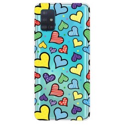 Pattern Printing TPU Case Phone Cover for Samsung Galaxy A31 - Heart