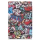 Pattern Printing PU Leather Tri-fold Stand Tablet Case for Samsung Galaxy Tab A7 2020 T500 - Cartoon Graffiti Samsung Cases Mobile Tablet