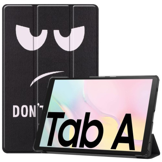Pattern Printing PU Leather Tri-fold Stand Tablet Case for Samsung Galaxy Tab A7 2020 T500 - Don't Touch Me Samsung Cases Mobile Tablet