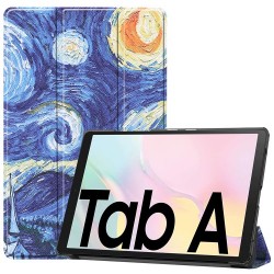 Pattern Printing PU Leather Tri-fold Stand Tablet Case for Samsung Galaxy Tab A7 2020 T500 - Painting Pattern