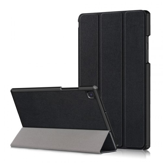 Tri-fold Stand Leather Smart Cover for Samsung Galaxy Tab A7 (2020) T500 T505 T507 - Black Samsung Cases Mobile Tablet