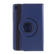Litchi Skin Leather Case with Rotating Stand for Samsung Galaxy Tab A7 10.4 (2020) - Dark Blue