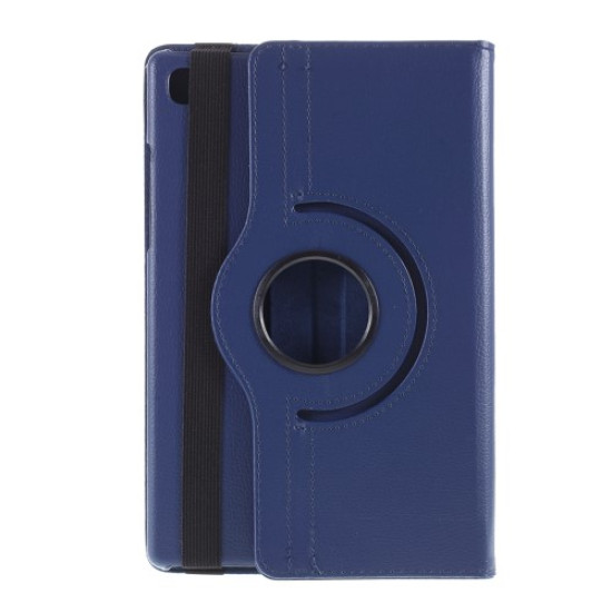 Litchi Skin Leather Case with Rotating Stand for Samsung Galaxy Tab A7 10.4 (2020) - Dark Blue Samsung Cases Mobile Tablet