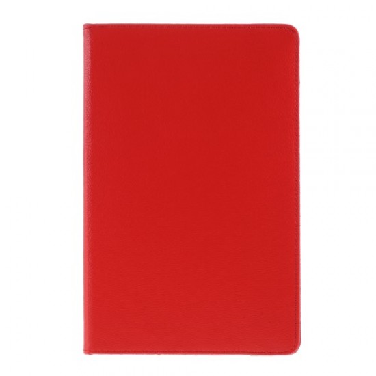 Litchi Skin Leather Case with Rotating Stand for Samsung Galaxy Tab A7 10.4 (2020) - Red Samsung Cases Mobile Tablet