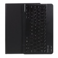 Bluetooth Backlight Keyboard Leather Stand Case for Samsung Galaxy Tab A7 10.4 (2020) T500 T505 - Black