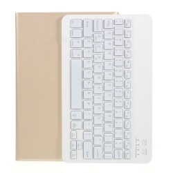 Δερμάτινη Θήκη Βιβλίο με Φωτιζόμενο Ασύρματο Πληκτρολόγιο για Samsung Galaxy Tab A7 10.4 (2020) T500 T505 - Χρυσαφί