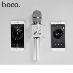 HOCO BK3 Ασύρματο Μικρόφωνο για Τραγούδι με Καλό Ήχο - Ασημί HOCO BK3 Ασύρματο Μικρόφωνο για Τραγούδι με Καλό Ήχο - Ασημί