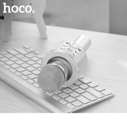 HOCO BK3 Ασύρματο Μικρόφωνο για Τραγούδι με Καλό Ήχο - Ασημί