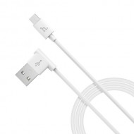 HOCO UPM10 L Καλώδιο Φόρτισης και Δεδομένων Micro USB Γρήγορης Φόρτισης 1 μέτρο - Λευκό