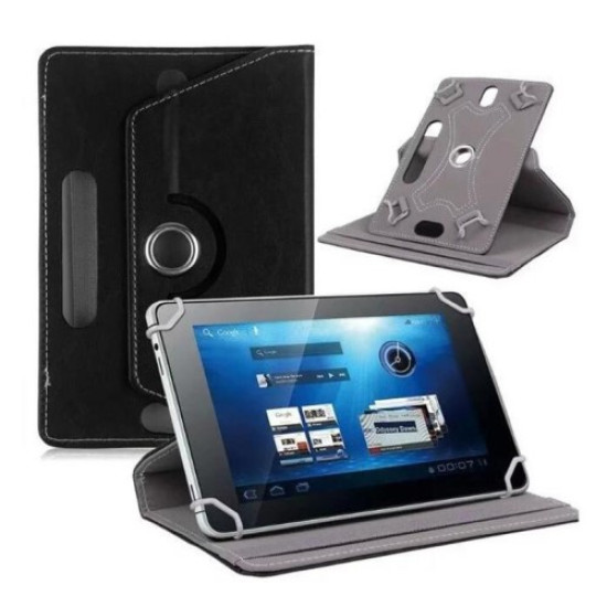 Universal Περιστρεφόμενη Θήκη Βιβλίο με Βάση Στήριξης για Tablets 7 ιντσών - Μαύρο Universal Θήκες Tablets και Laptops