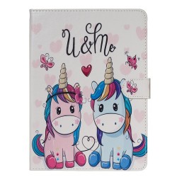 Pattern Printing Universal Leather Wallet Case for 10-inch Tablet PC - Unicorn