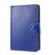 Universal Crazy Horse Texture Leather Tablet Case Wallet Cover for 7-inch Tablets - Dark Blue Universal Tablets Cases