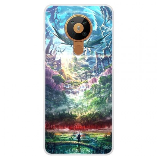 Pattern Printing Soft TPU Phone Cover for Nokia 5.3 - Wonderland Nokia Cases Tablet