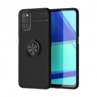 Finger Ring Kickstand TPU Case for OPPO A52/A92/A72 (Built-in Metal Sheet) - Black