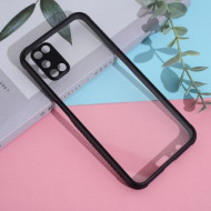 Θήκη Σιλικόνης TPU με Σκληρή Διάφανη Πλάτη για OPPO A52 - Μαύρο