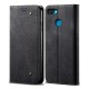 Jeans Cloth Wallet Stand Leather Case for Oppo A12 - Black Oppo Realme Cases Mobile