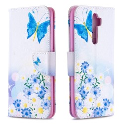 Printing Skin Shell Leather Phone Cover for Oppo A5 (2020)/A9 (2020)/A11x - Butterfly and Daisy